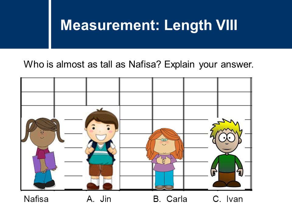 Question Title Who is almost as tall as Nafisa. Explain your answer.