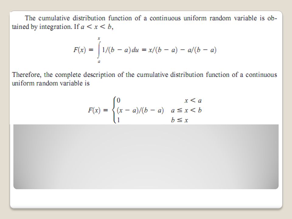 Continuous Distribution 1 Continuous Uniform Distribution F X 1 B A Abx Mean Midpoint Variance Square Length I A B A Continuous Rv X With Ppt Download