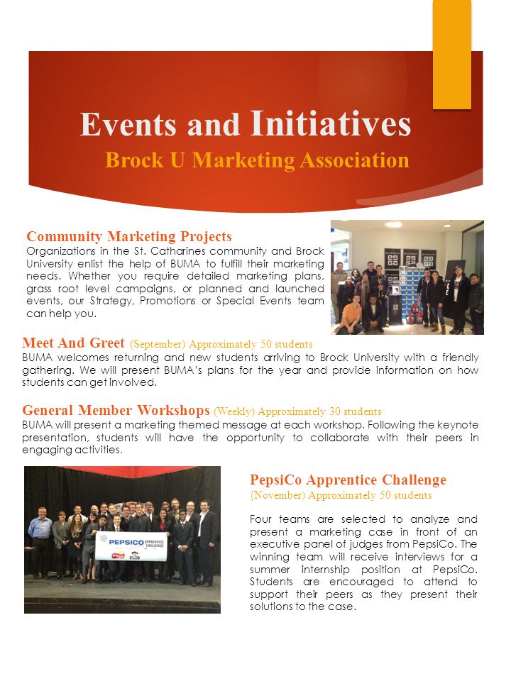 Community Marketing Projects Organizations in the St.