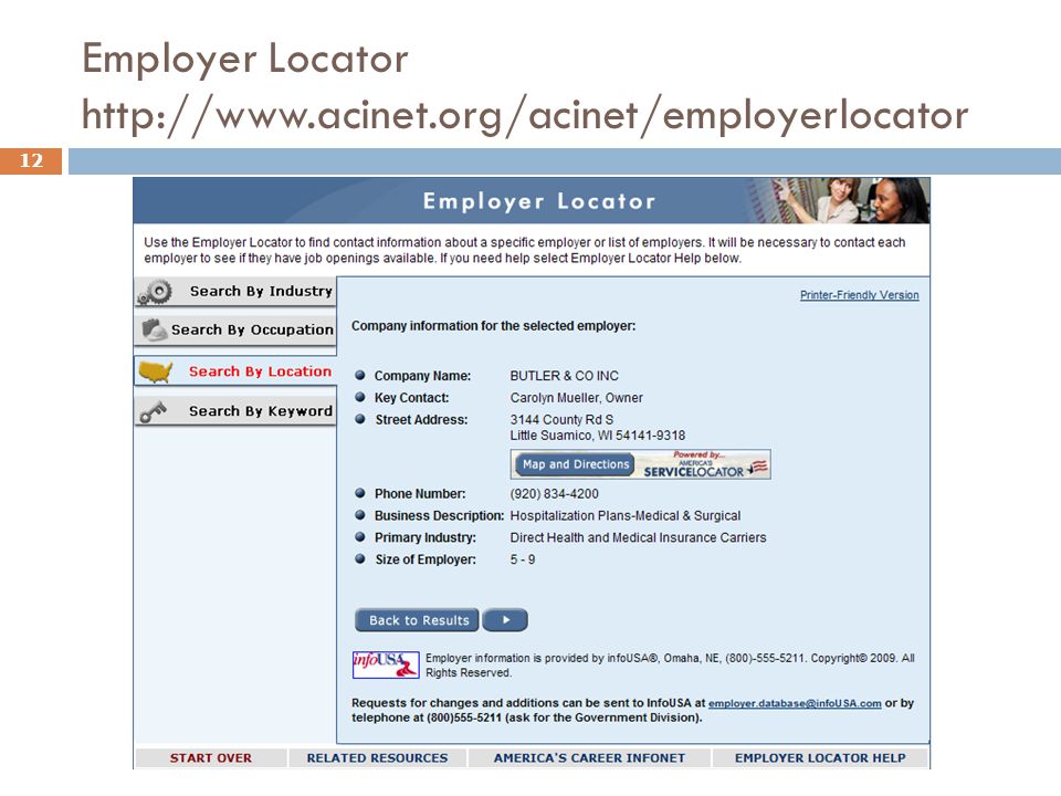 Employer Locator   12