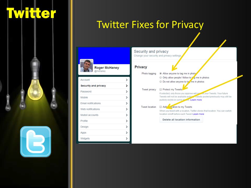 Twitter Twitter Fixes for Privacy