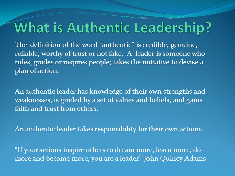 The definition of the word authentic is credible, genuine, reliable, worthy of trust or not fake.