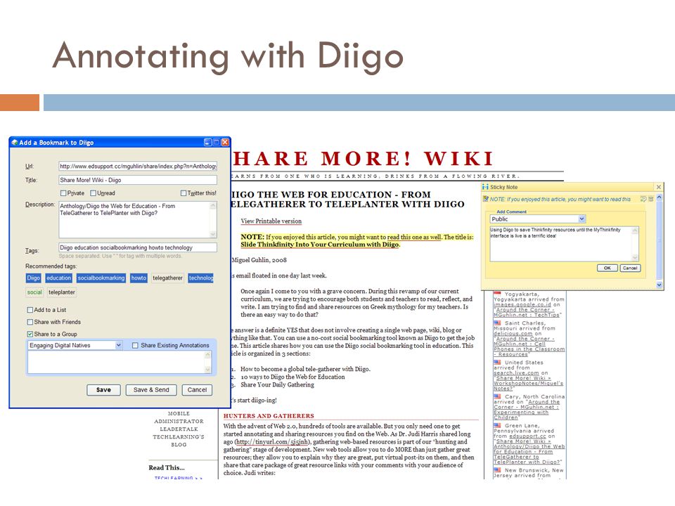 Annotating with Diigo
