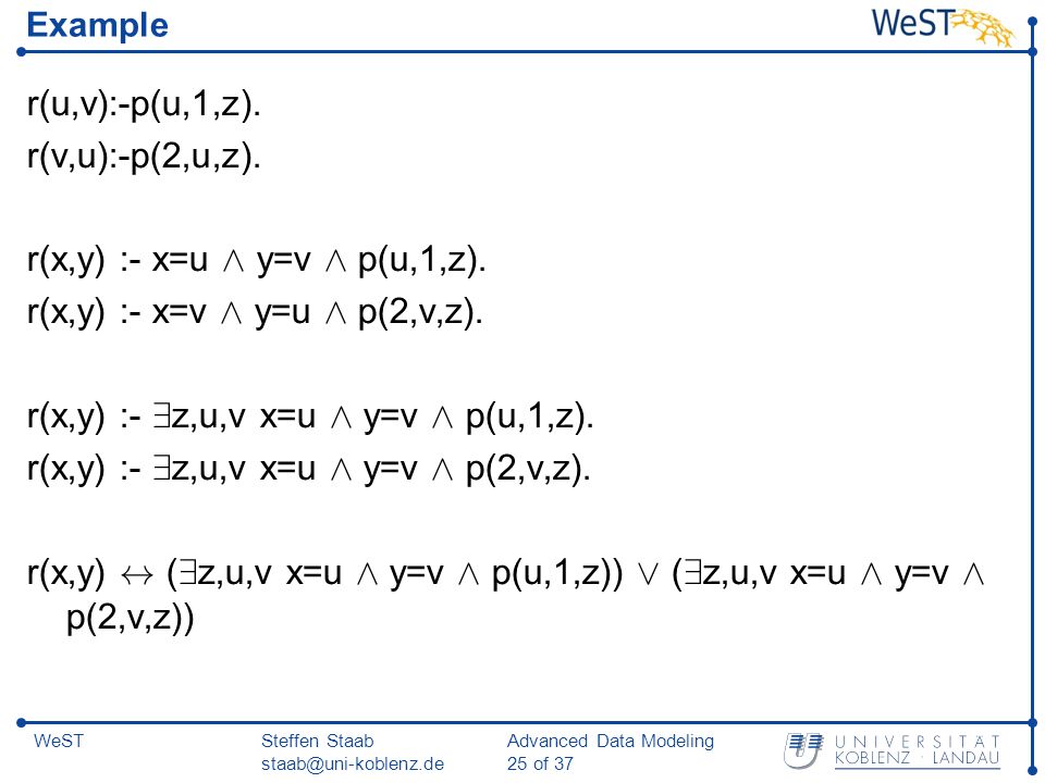 Web Science Technologies University Of Koblenz Landau Germany Advanced Data Modeling Minimal Models Steffen Staab Texpoint Fonts Used In Emf Read Ppt Download