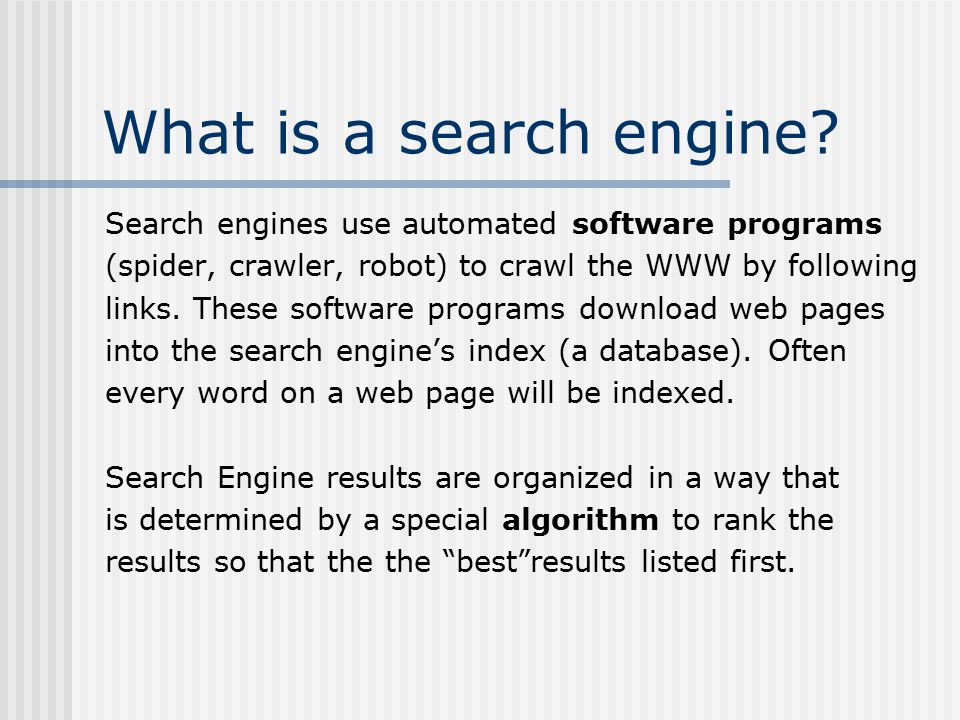 What is a search engine.