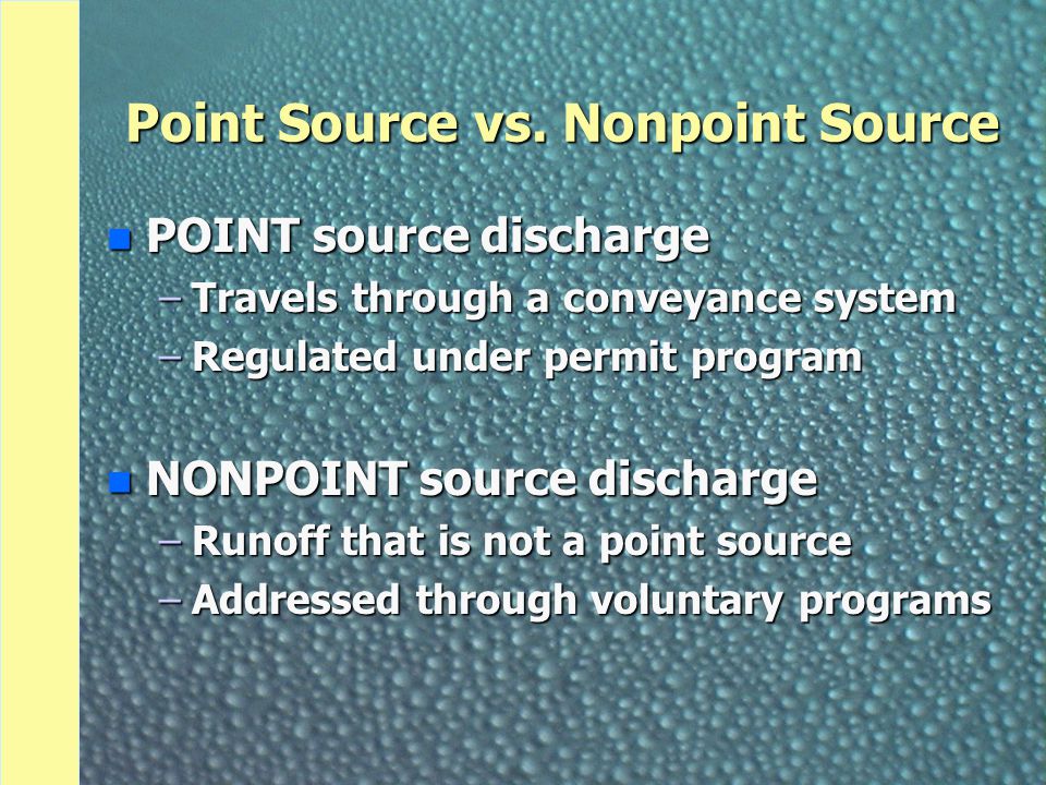 Point Source vs.