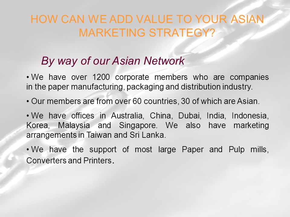 HOW CAN WE ADD VALUE TO YOUR ASIAN MARKETING STRATEGY.