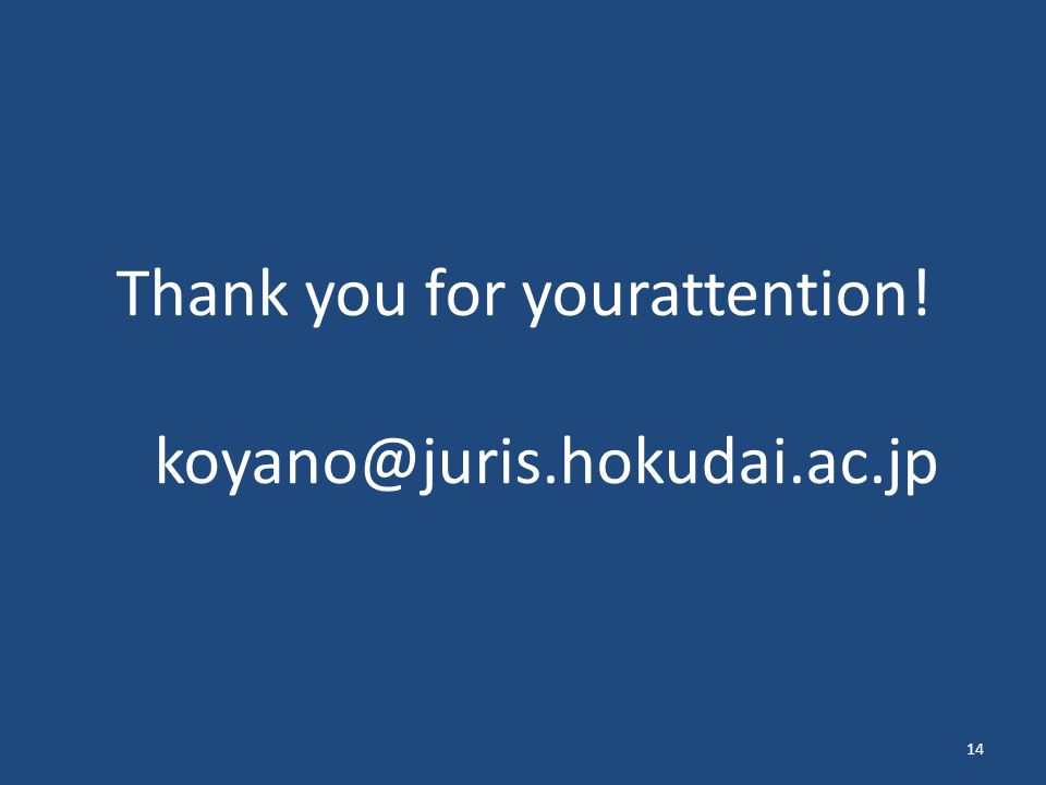Thank you for yourattention! 14