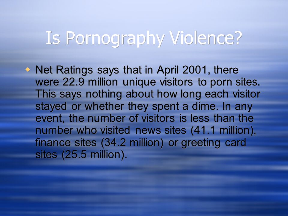 Is Pornography Violence.