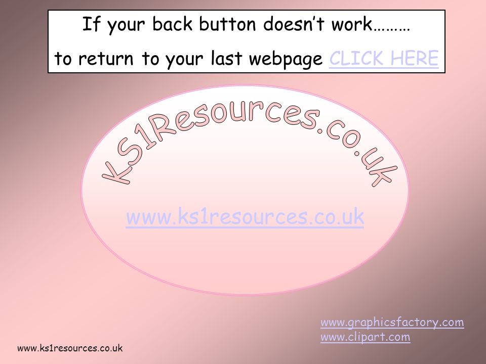 If your back button doesn’t work……… to return to your last webpage CLICK HERECLICK HERE