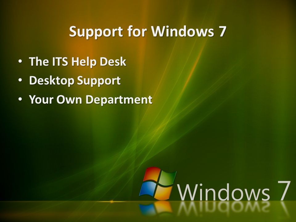 Windows 7 At Ndsu During 2010 Its Will Be Adopting Windows 7 64