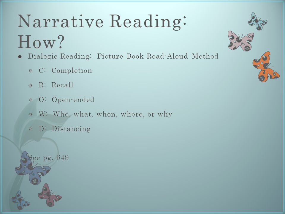 Narrative Reading: How