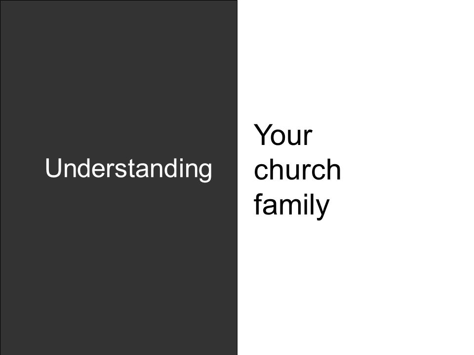 Understanding Your church family