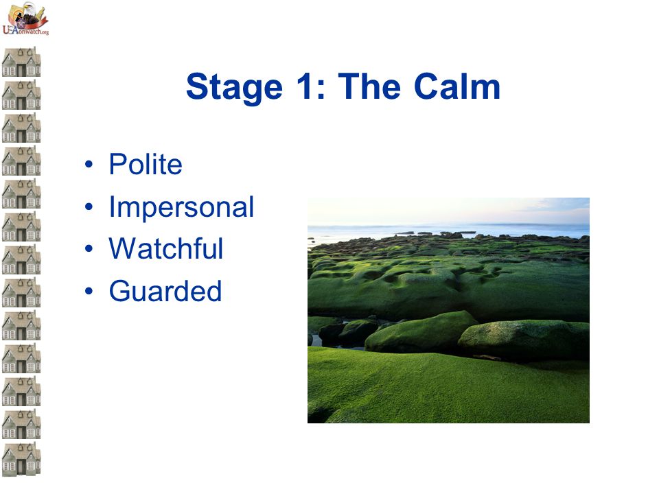 Stage 1: The Calm Polite Impersonal Watchful Guarded