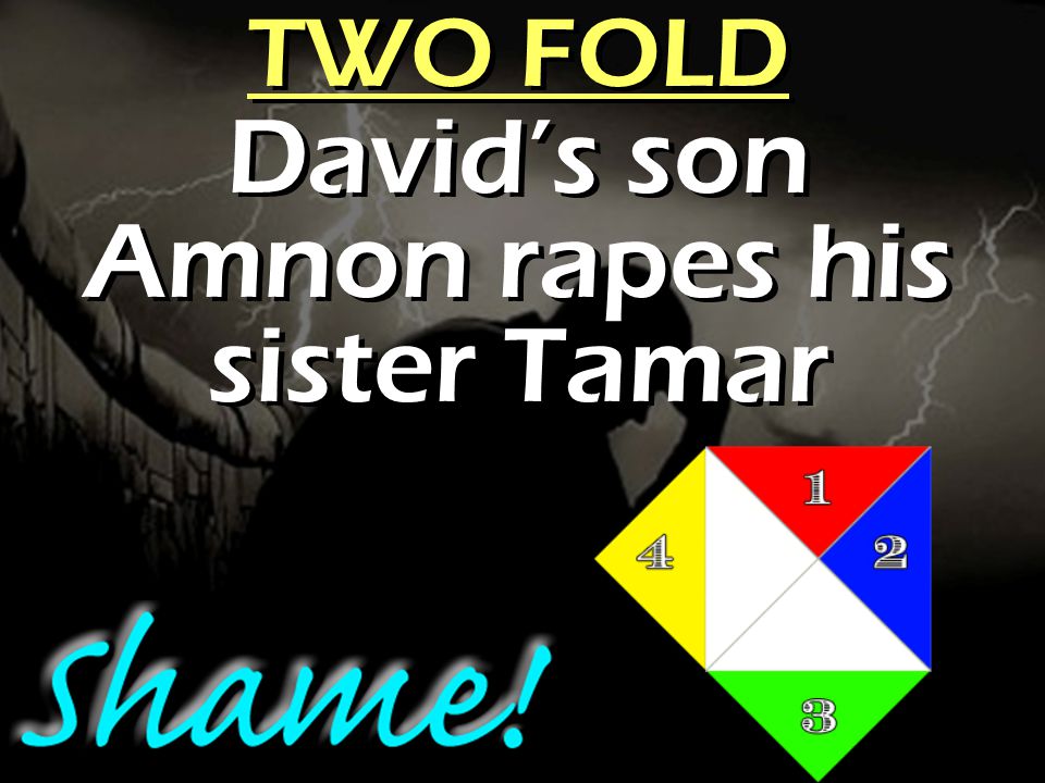 David’s son Amnon rapes his sister Tamar
