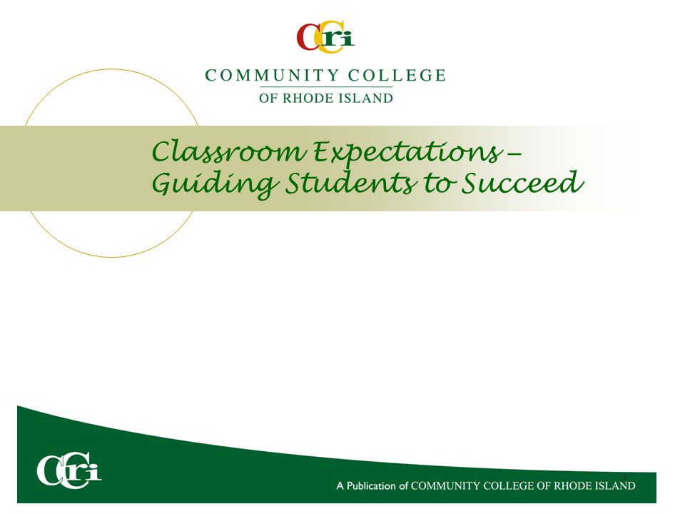1 Classroom Expectations – Guiding Students to Succeed