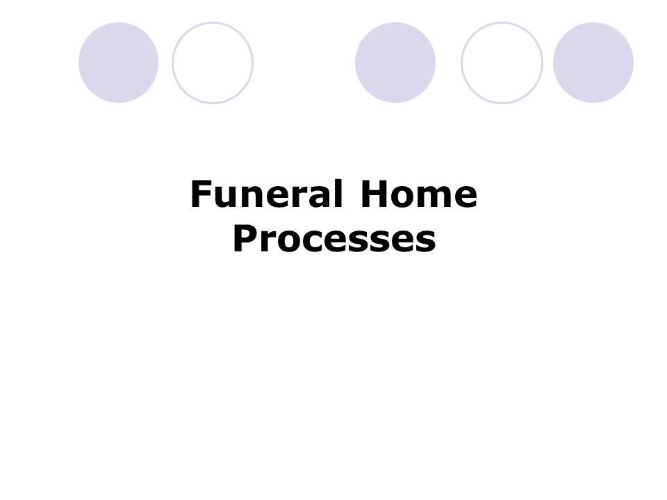 Funeral Home Processes
