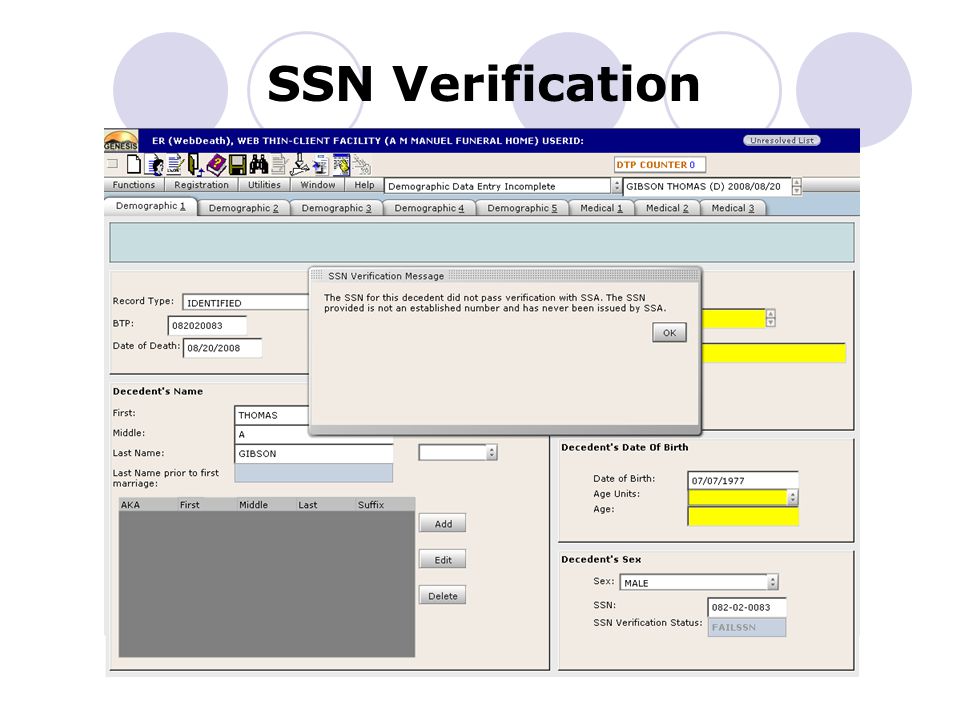 SSN Verification