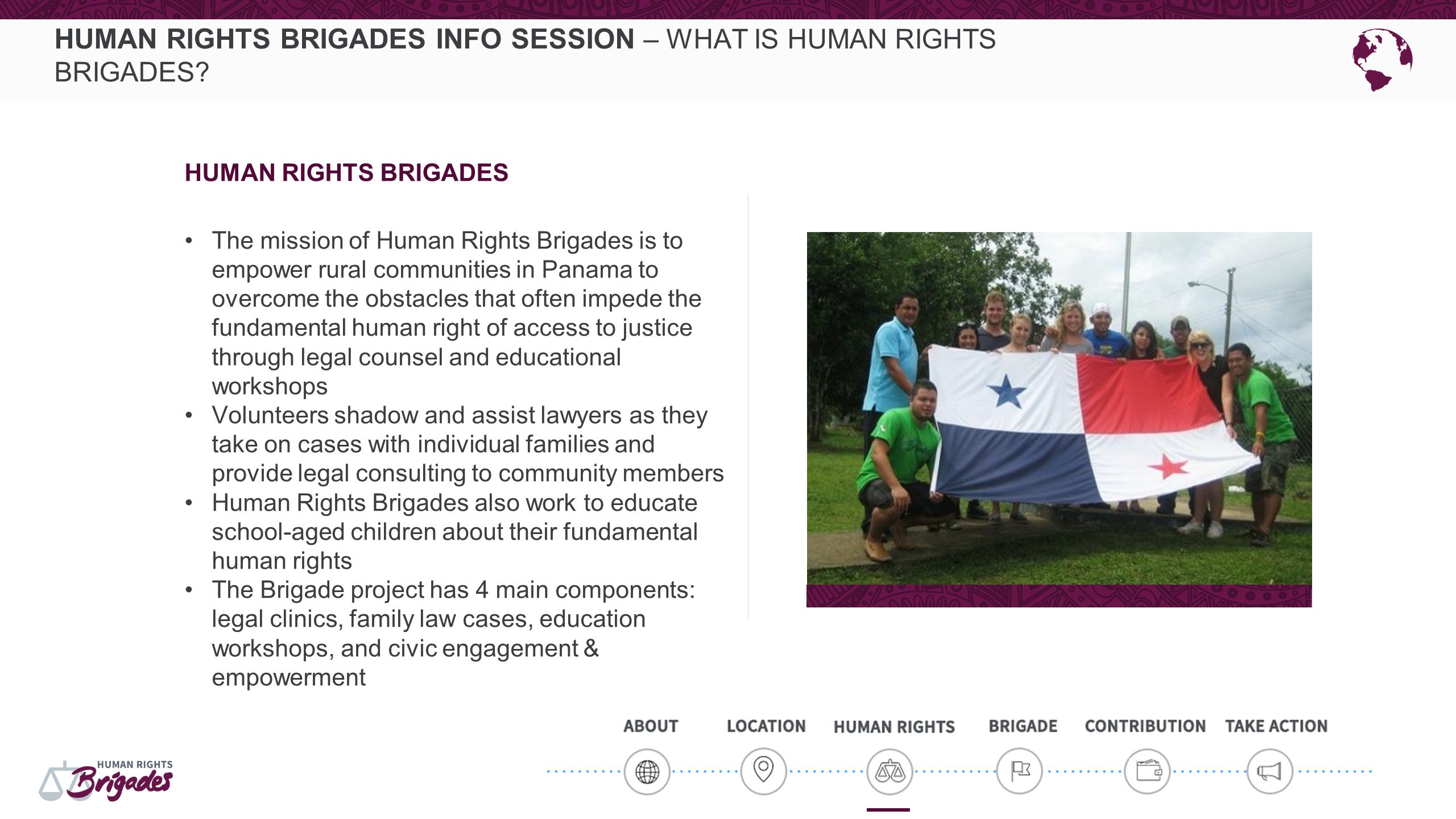 HUMAN RIGHTS BRIGADES INFO SESSION – WHAT IS HUMAN RIGHTS BRIGADES.