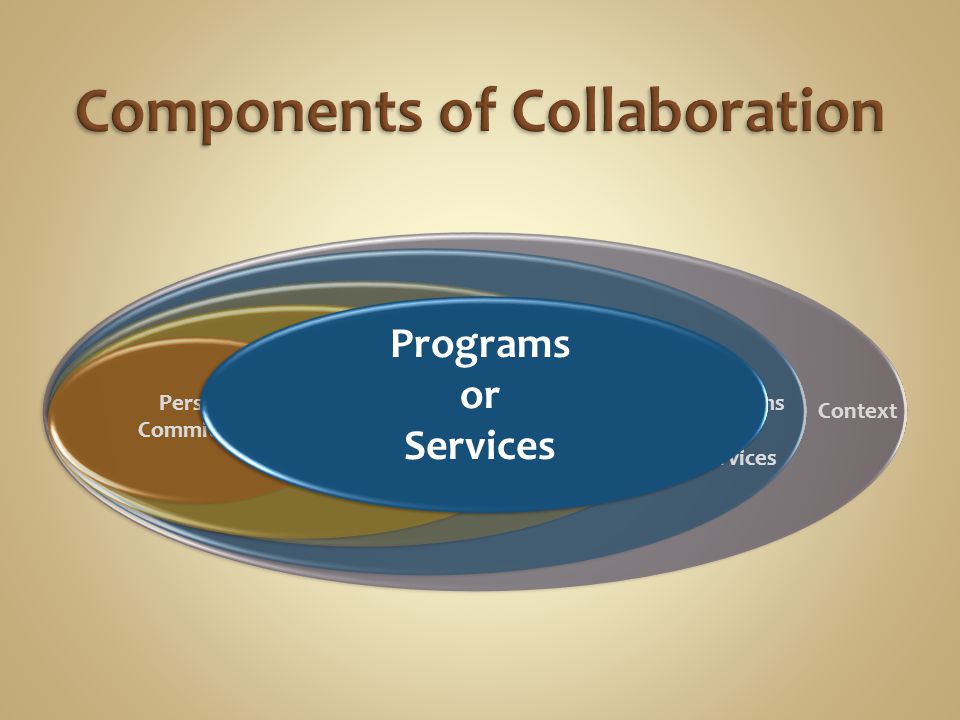 Communication Skills Personal Commitment Programs or Services Interaction Processes Context Programs or Services