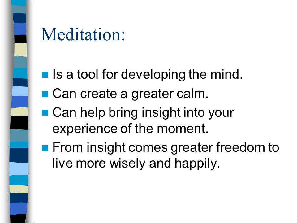 aim of meditation