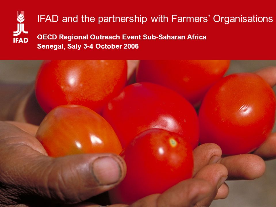 Partnership between IFAD and Farmers Organizations IFAD and the partnership with Farmers’ Organisations OECD Regional Outreach Event Sub-Saharan Africa Senegal, Saly 3-4 October 2006