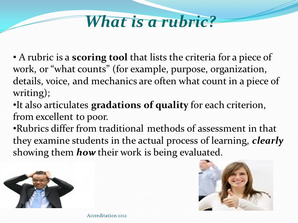 What is a rubric.