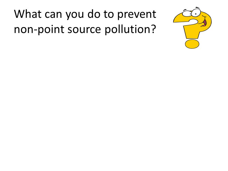 What can you do to prevent non-point source pollution