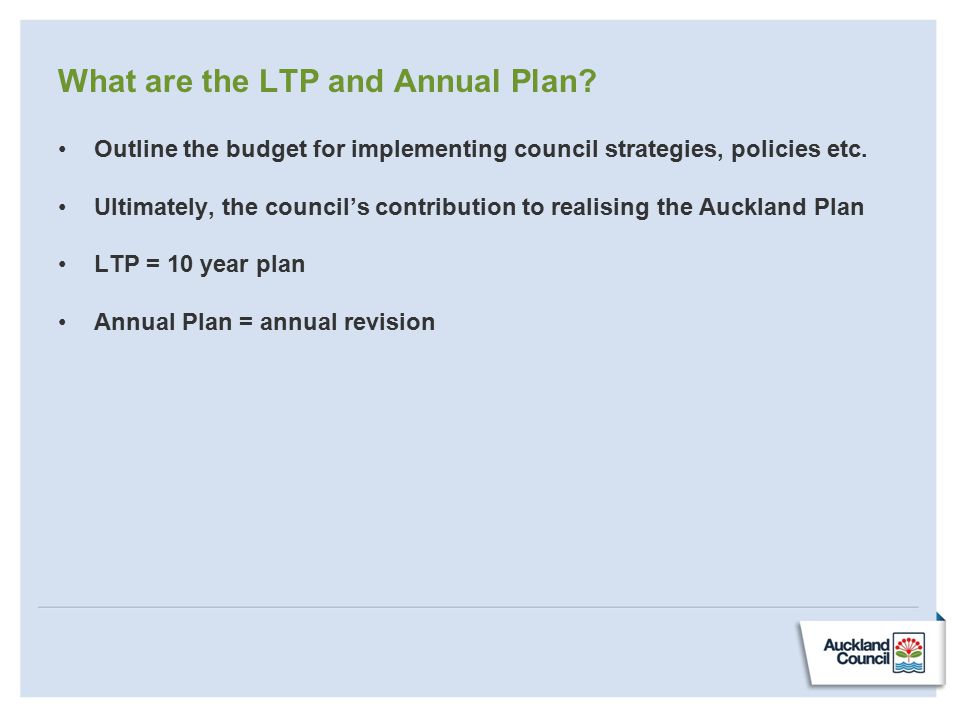 What are the LTP and Annual Plan.