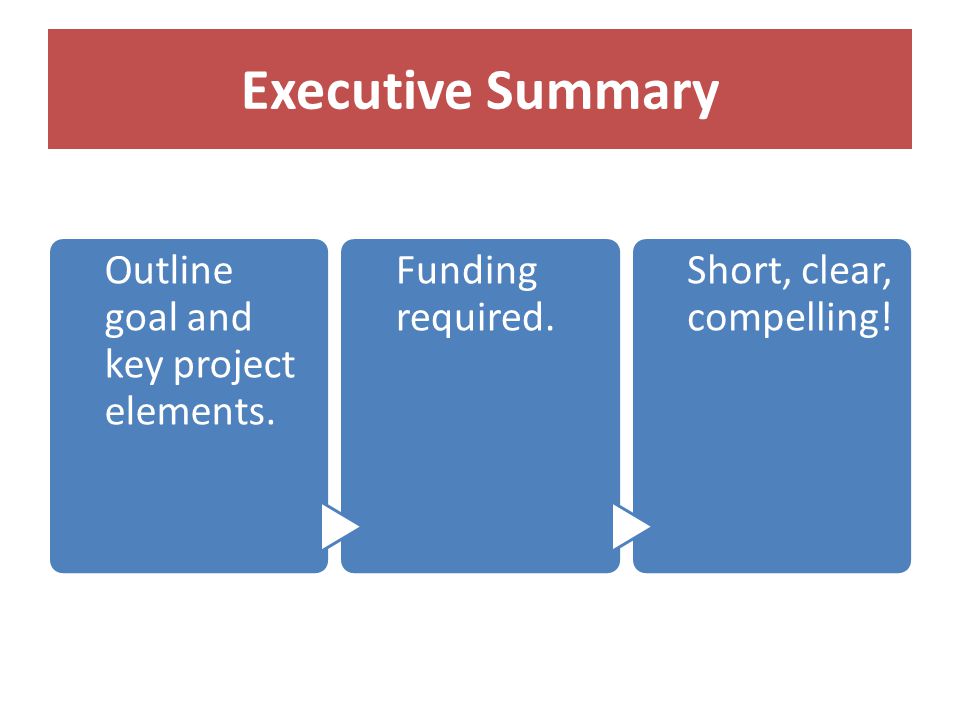 Outline goal and key project elements. Funding required.