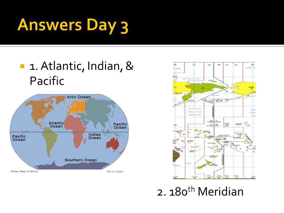  1. Atlantic, Indian, & Pacific th Meridian