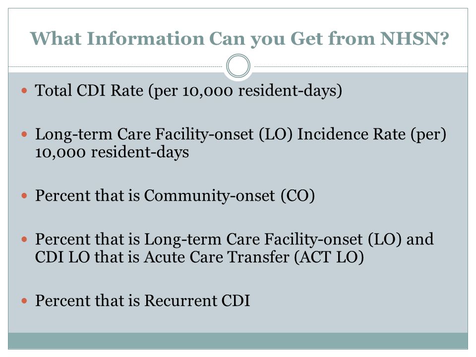 What Information Can you Get from NHSN.