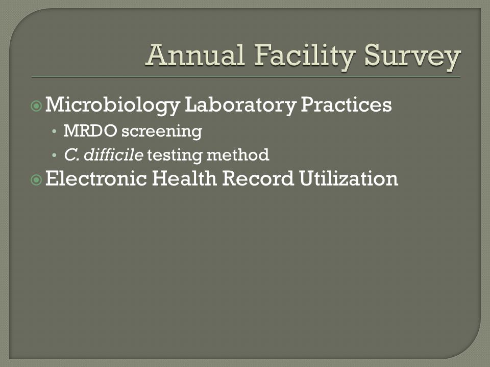  Microbiology Laboratory Practices MRDO screening C.