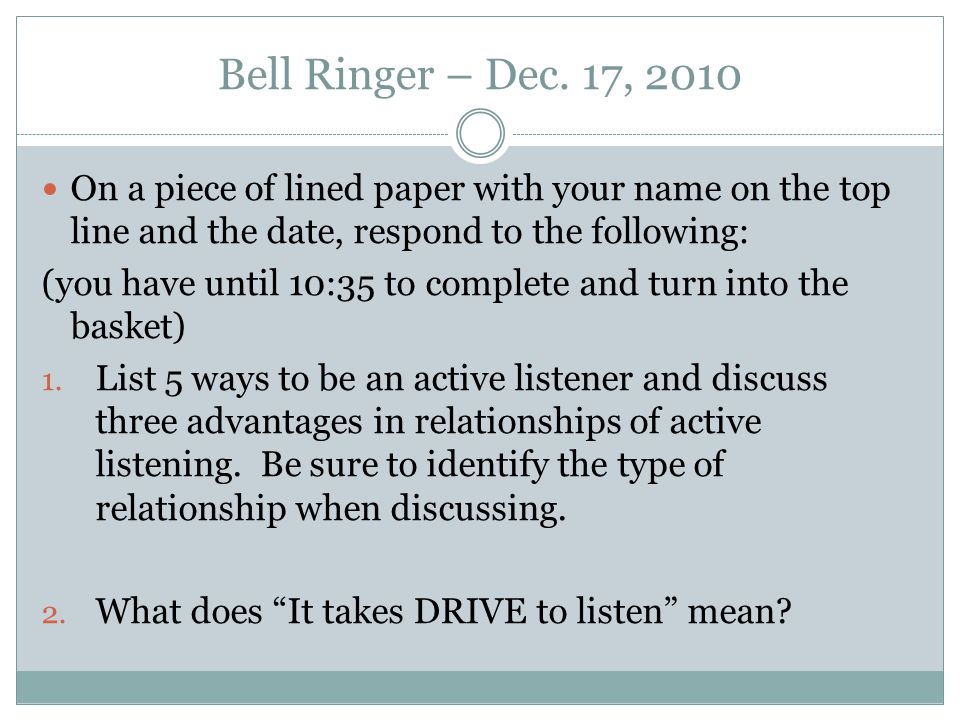 Bell Ringer – Dec.