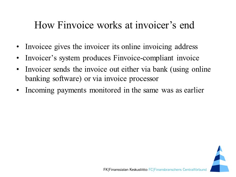 finvoice an online invoice for business to business payments