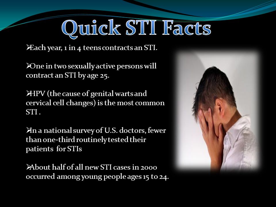  Each year, 1 in 4 teens contracts an STI.