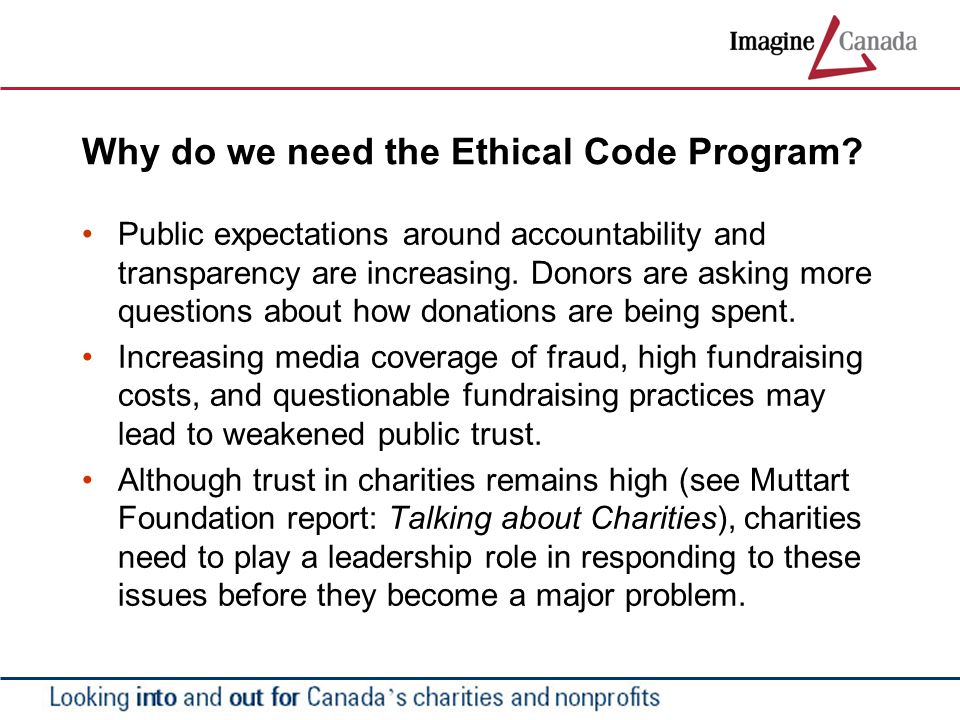 Why do we need the Ethical Code Program.