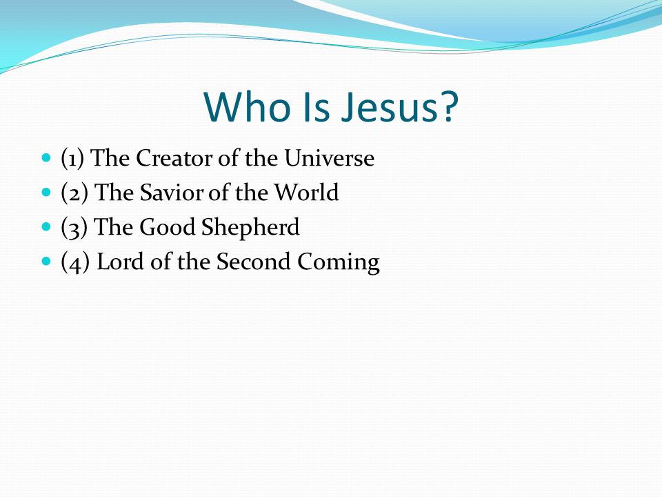 Who Is Jesus.