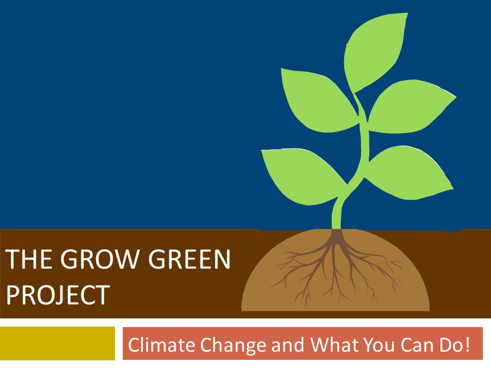 GROW GREEN THE GROW GREEN PROJECT Climate Change and What You Can Do!