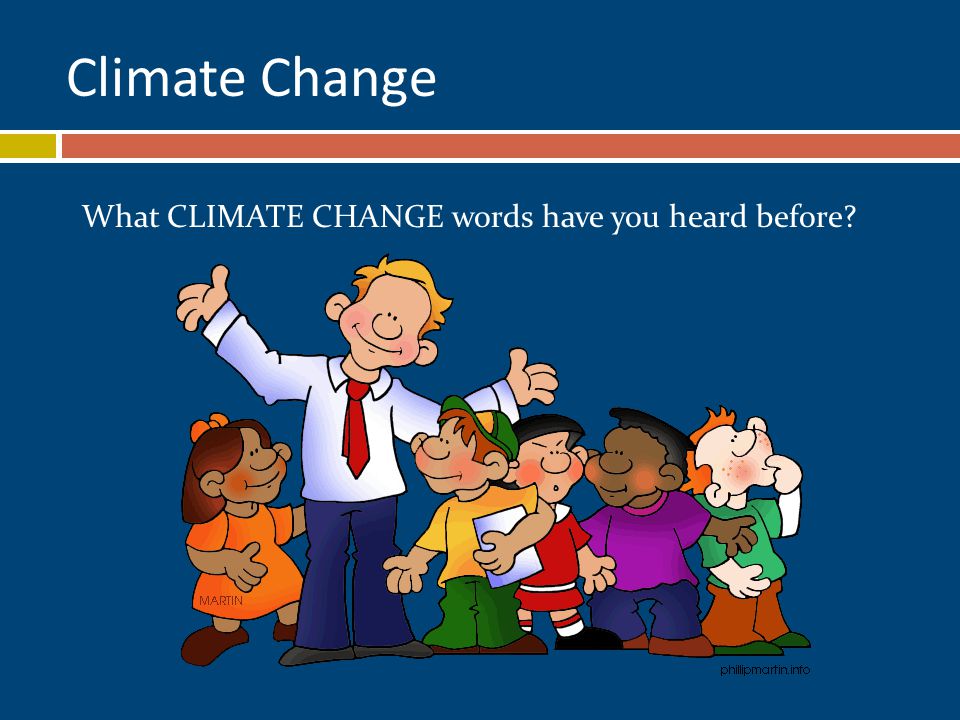 Climate Change What CLIMATE CHANGE words have you heard before
