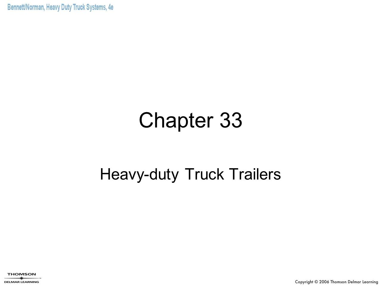 Chapter 33 Heavy-duty Truck Trailers