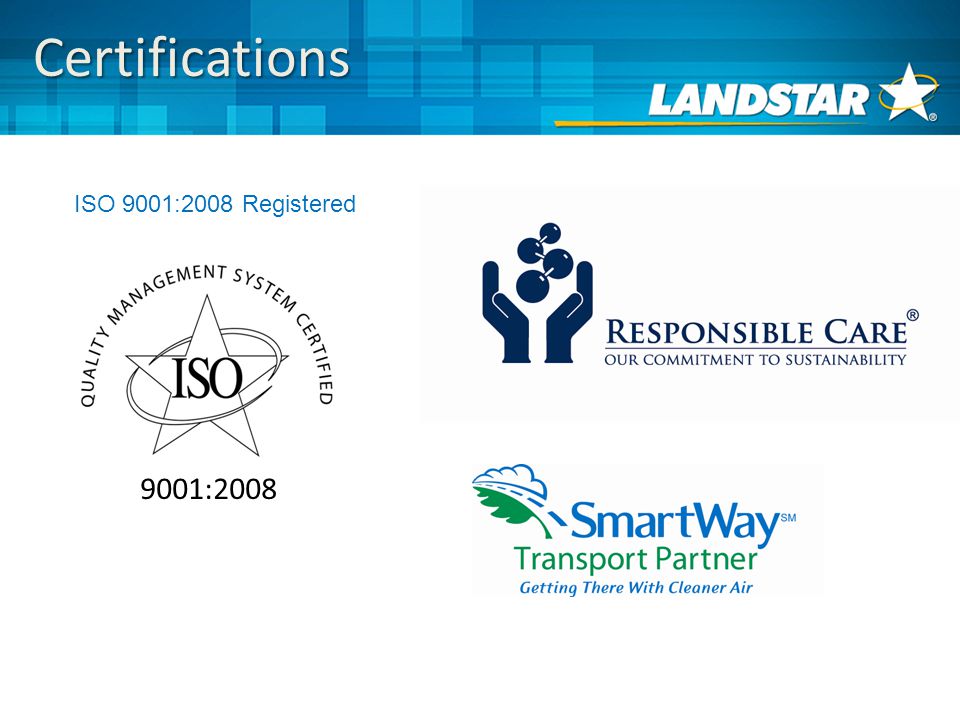 Certifications ISO 9001:2008 Registered 9001:2008