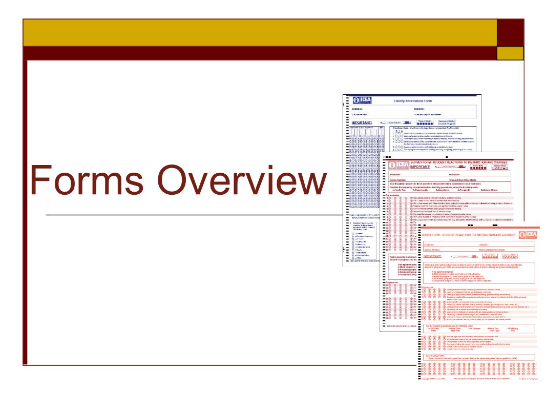 Forms Overview