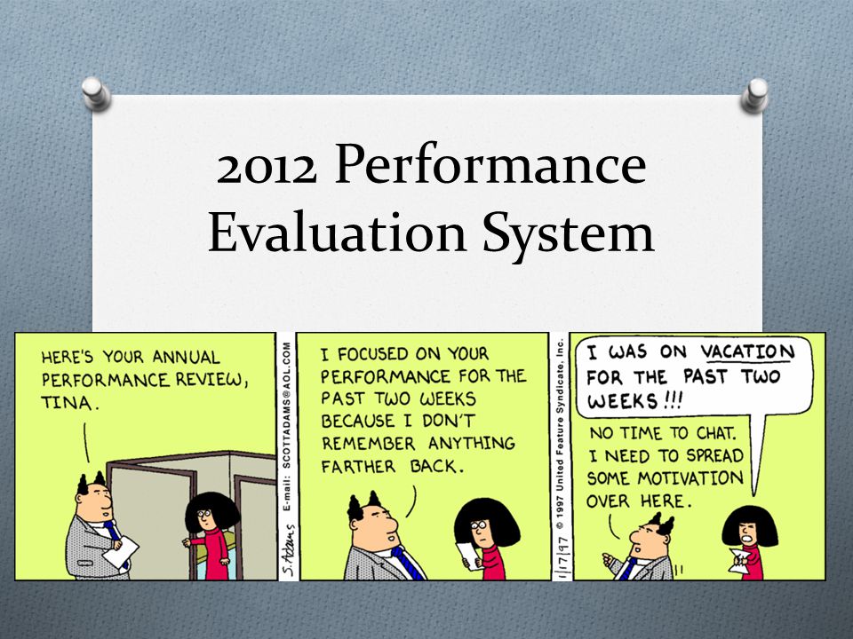 2012 Performance Evaluation System