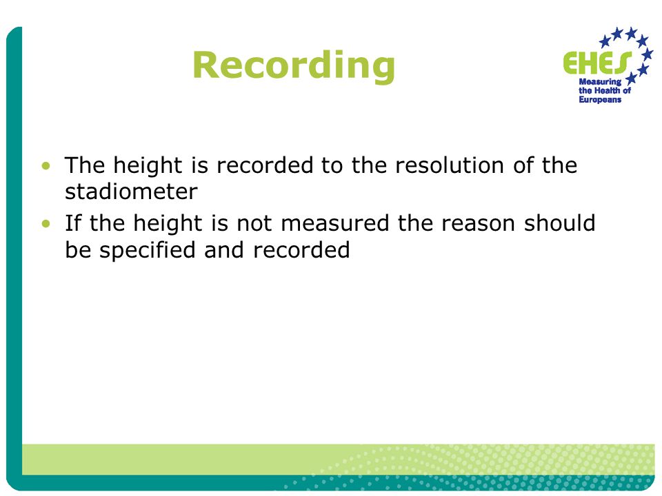 Measuring Height - Stadiometer 