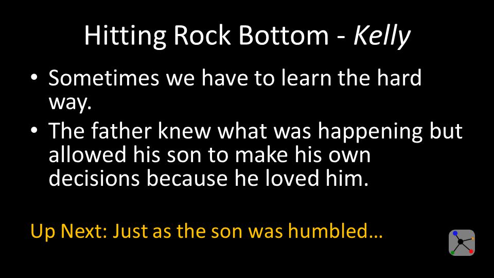 Hitting Rock Bottom - Kelly Sometimes we have to learn the hard way.