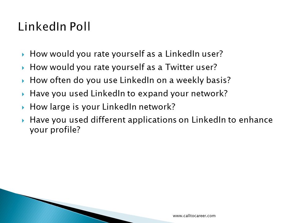  How would you rate yourself as a LinkedIn user.  How would you rate yourself as a Twitter user.
