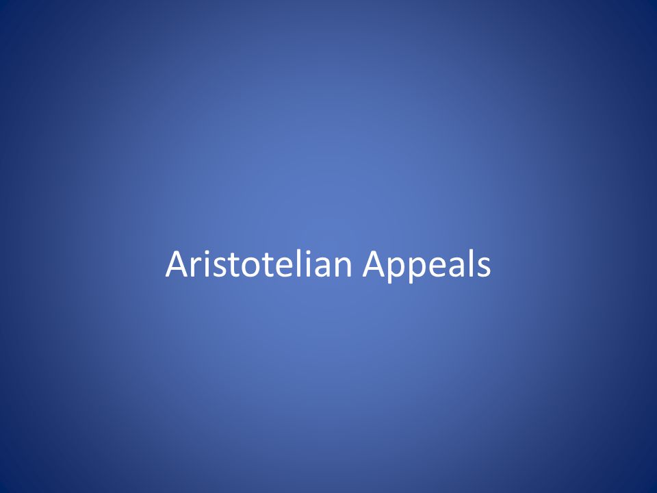 Aristotelian Appeals