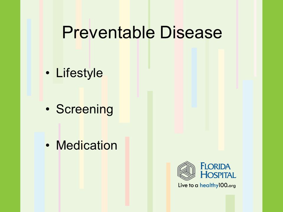 Preventable Disease Lifestyle Screening Medication