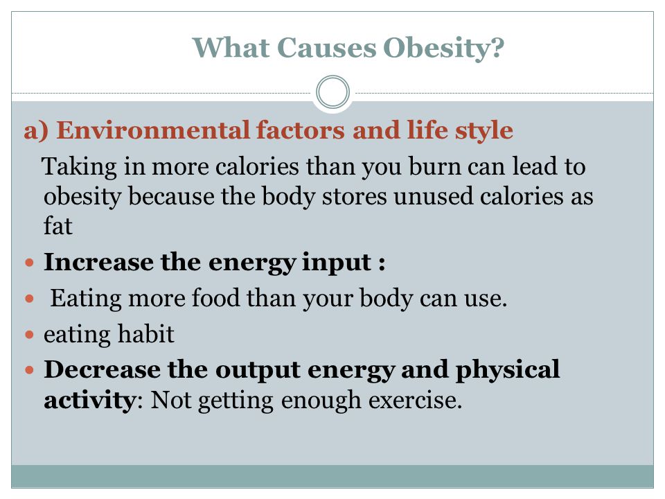 What Causes Obesity.